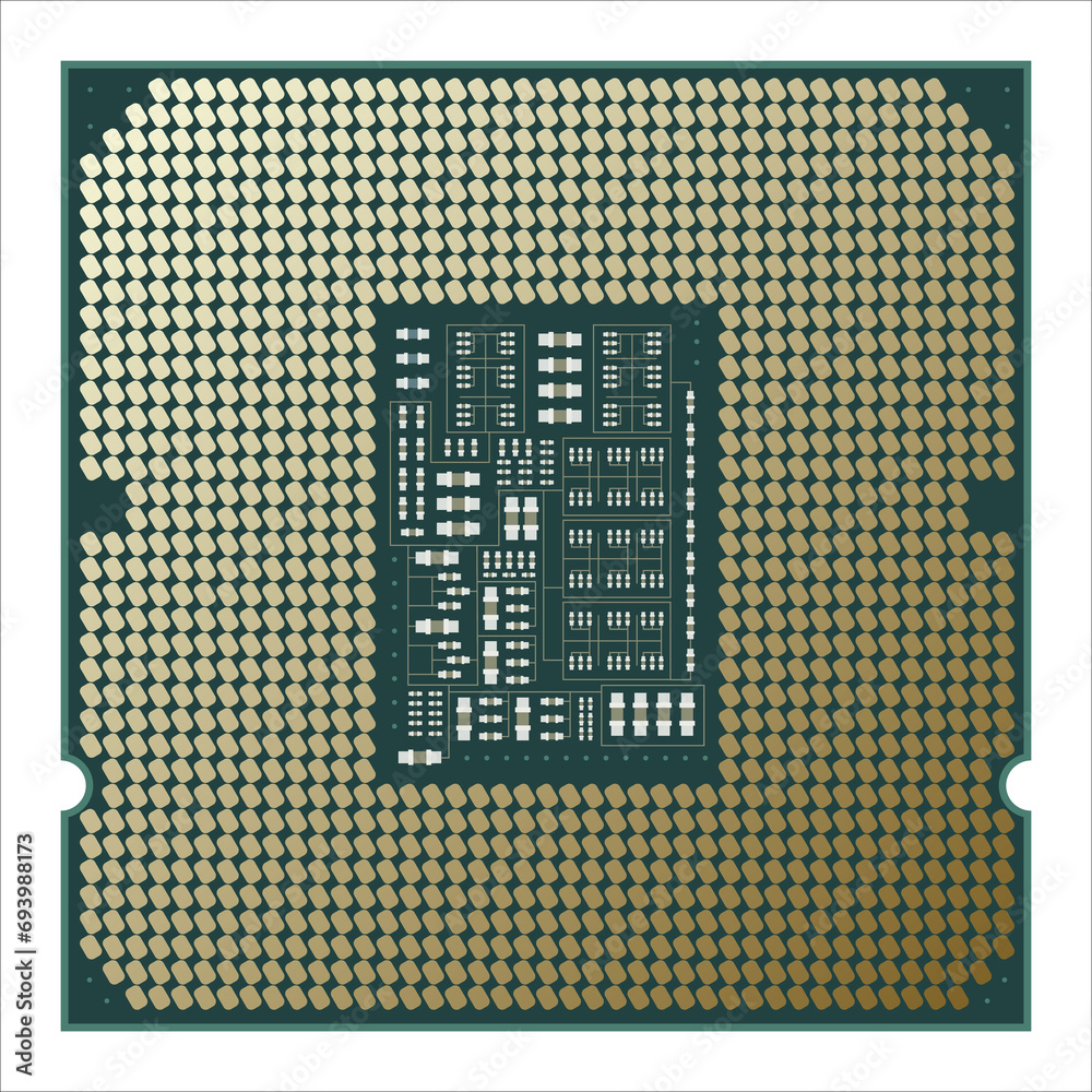 Aufkleber chip cpu design. perfect for illustrating concepts related to programming, software development, art