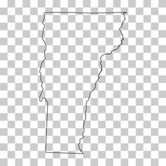 Vermont map shape, united states of america. Flat concept icon symbol vector illustration - obrazy, fototapety, plakaty