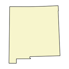 New Mexico map, united states of america. Flat concept icon symbol vector illustration