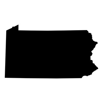 recommend clip art: Pennsylvania map shape, united states of america. Flat concept icon symbol vector illustration