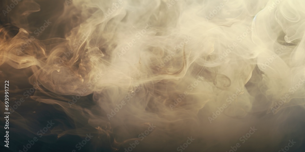 Poster smoke captured in a close-up shot against a black background. suitable for various creative projects