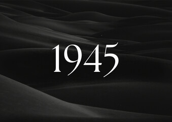 Vintage 1945 birthday, Made in 1945 Limited Edition, born in 1945 birthday design. 3d rendering flip board year 1945.