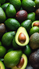 Creamy Green Symphony An Avocado Close Up