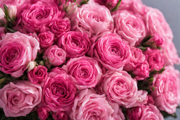 Naklejka premium Flower bouquet of pink roses