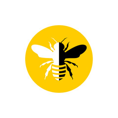 Obraz premium Bee icon isolated on transparent background