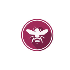 Bee icon isolated on transparent background