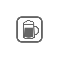 Beer icon isolated on transparent background