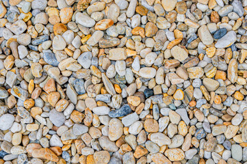 background with white pebbles, small round crushed stone