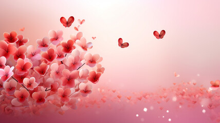 image of blooming hearts, Valentine's day	