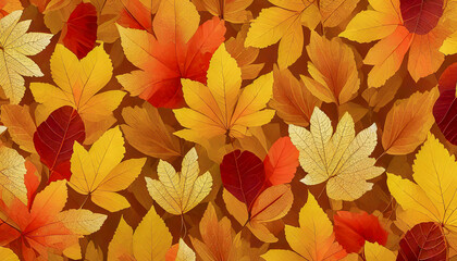 Autumn wallpaper with leaves