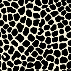 Seamless pattern drawing of the body of a moray eel. Conger eel texture, spots and dots