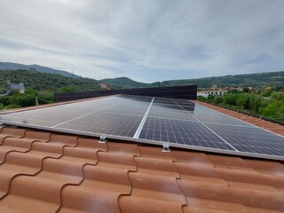 solar panels on the roof