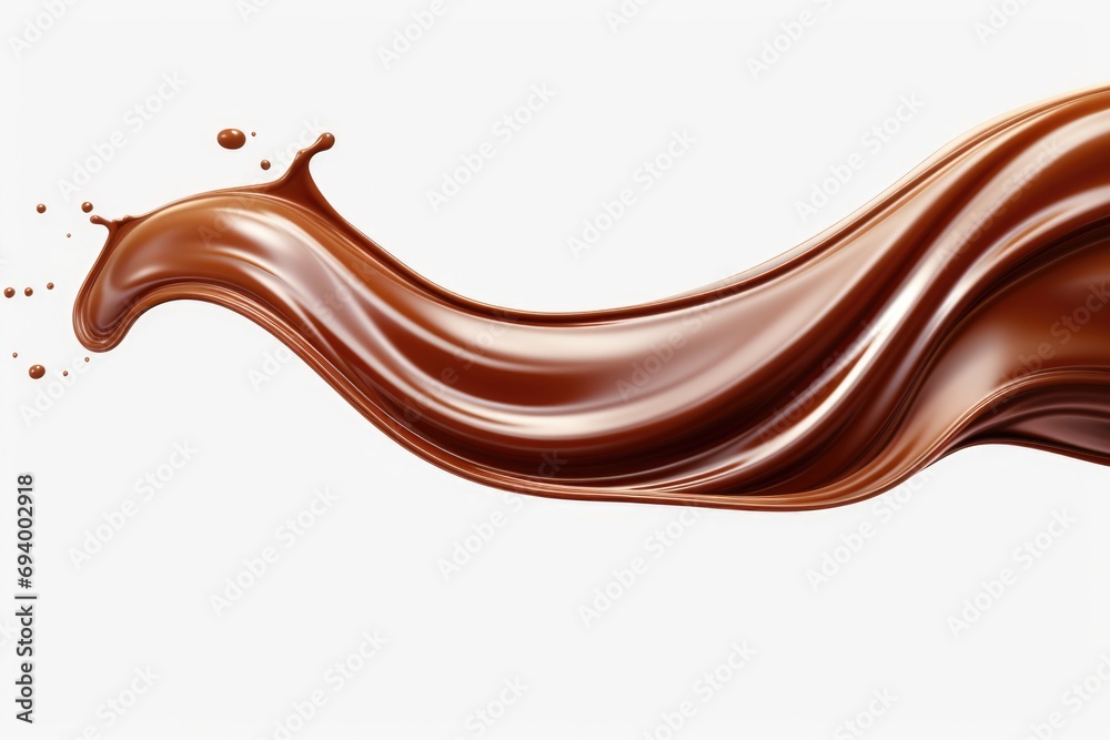 Aufkleber a visually appealing image of a chocolate splash on a clean white background. ideal for food and des