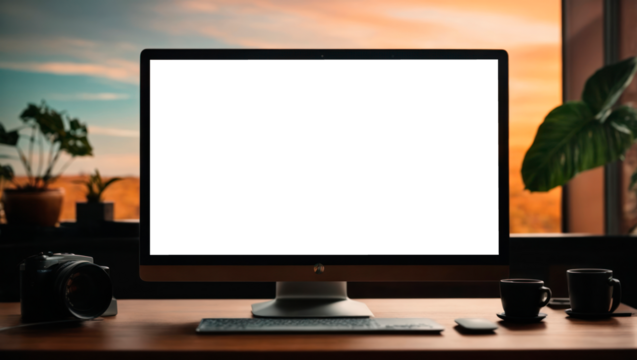 Computer with blank screen