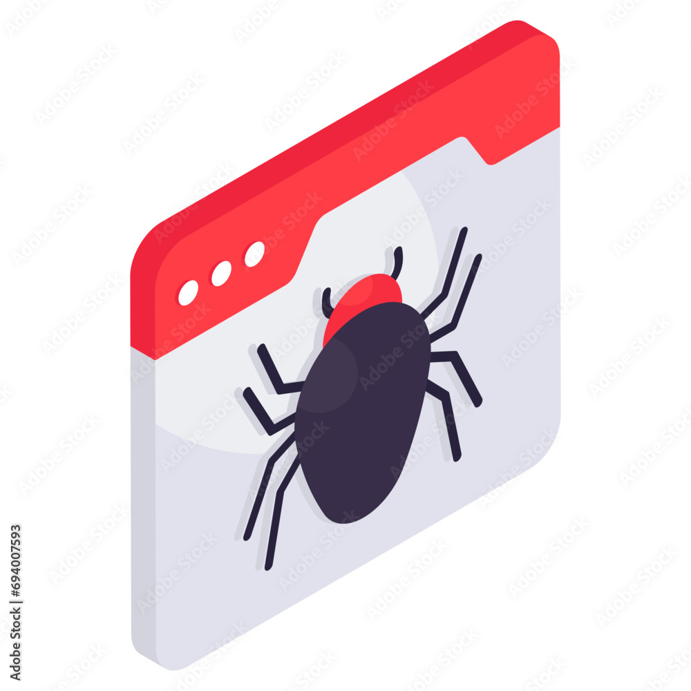 Wall mural perfect design icon of web bug