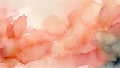 Watercolor backdrop of Peach Fuzz color, background with selective focus and copy space - Powered by Adobe