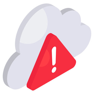 An icon design of cloud error available for download 