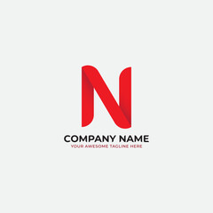 letter n logo template vector illustration