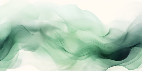 abstract green ink and water wash isolated on white background - obrazy, fototapety, plakaty