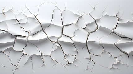 Cracks on white wall surface, cracks background