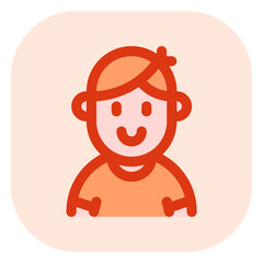 Editable person boy wearing t-shirt avatar vector icon. User, profile, identity, persona. Part of a big icon set family. Perfect for web and app interfaces, presentations, infographics, etc