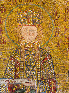 Mosaic of empress Irene in Hagia Sofia