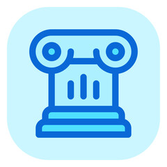Editable pillar vector icon. History, museum, art. Part of a big icon set family. Perfect for web and app interfaces, presentations, infographics, etc