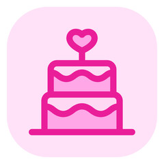 Editable wedding cake vector icon. Wedding, valentine, love, celebration. Part of a big icon set family. Perfect for web and app interfaces, presentations, infographics, etc