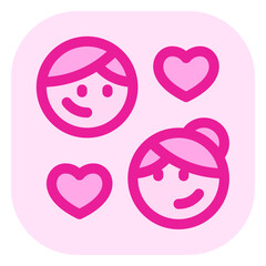 Editable romantic couple vector icon. Wedding, valentine, love, celebration. Part of a big icon set family. Perfect for web and app interfaces, presentations, infographics, etc