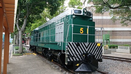 Hong Kong Old train diesel train in train museum