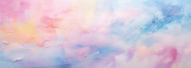 Abstract, bright pastel sky, purple clouds, fantasy cloudscape, soft watercolor texture, beautiful nature backdrop. - obrazy, fototapety, plakaty