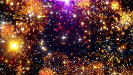 explosive fireworks background celebration loop