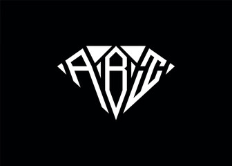 Modern letter A B I diamond shape logo And initial monogram A B I letter logo vector template.