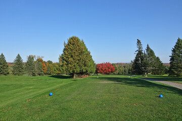 Magnifique golf en automne au Canada