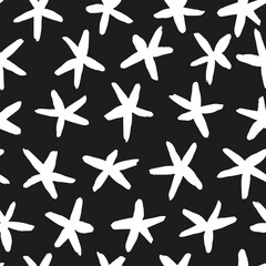 Obraz premium Abstract black and white starry design.
