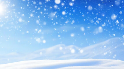 Fototapeta premium Winter snow background with snowdrifts, wallpaper