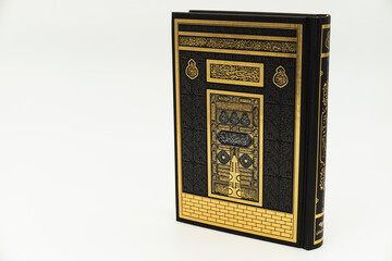 Photograph of the holy Quran taken on a white background, in Konya, Turkey, on December 16, 2023