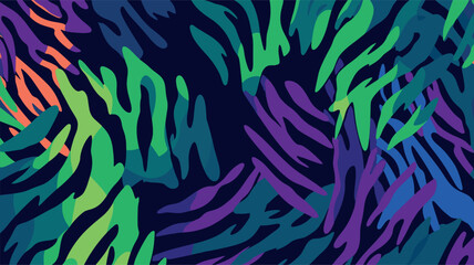 Jungle Pattern Wallpaper. Colorful Background Design