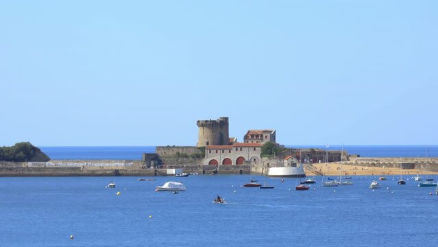 Scenic view of Fort de Socoa in Ciboure, France 