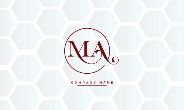 AM, MA, A, M Abstract Letters Logo Monogram