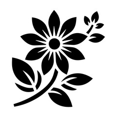 Flower Icon vector art illustration, Flower icon silhouette