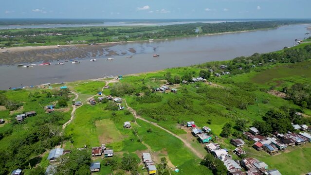 view of the Amazonas river and the Leticia city