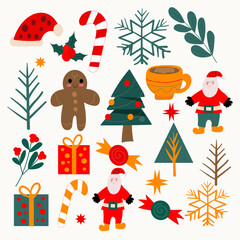 set of christmas icons