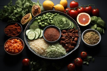 Muslim healthy food. Generative AI.