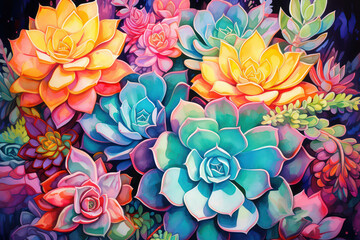 Botanical nature botany green background gardening floral flower plant cactus succulent