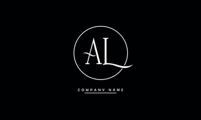 AL, LA, A, L Abstract Letters Logo Monogram