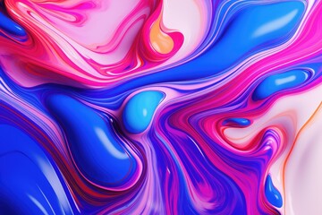Vibrant Fluid Design with Blue and Purple