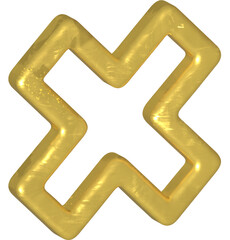 3d golden symbol