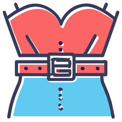 Chic leather belt vektor icon illustation