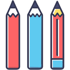 Artistic sketch pencils vektor icon illustation